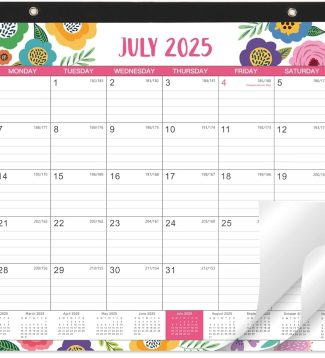 2025-2026 Desk Calendar - July 2025 to December 2026, Desk Calendar 2025-2026 Large 17" x 12", Large Ruled Blocks, to-do List & Notes, Corner Protectors, Office Supplies Calendar for Planning