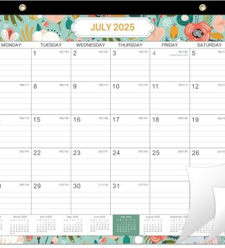 Desk Calendar 2025-2026 - 2025-2026 Calendar from Jul. 2025 - Dec. 2026, 18 Monthly 2025-2026 Desk Calendar Large 12x17, Ruled Block, To-do List & Note